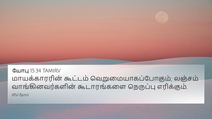 யோபு 15:34 TAMIRV Bible Verse Image