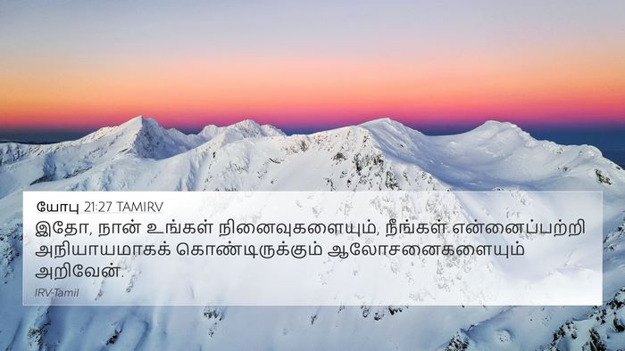 யோபு 21:27 TAMIRV Bible Verse Image