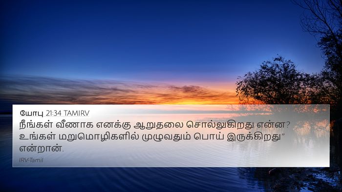 யோபு 21:34 TAMIRV Bible Verse Image
