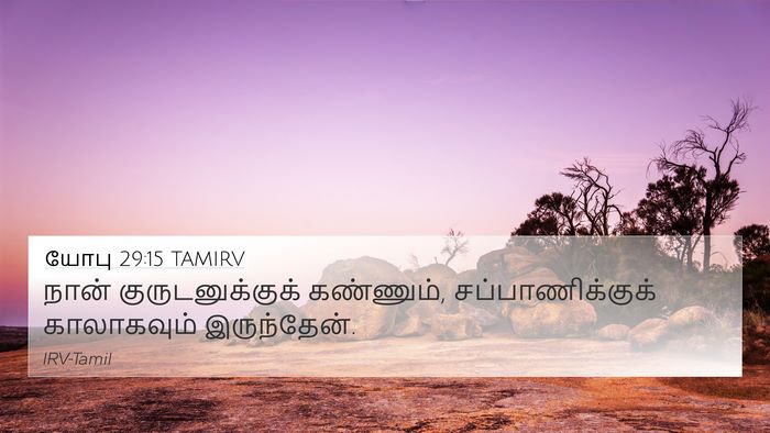யோபு 29:15 TAMIRV Bible Verse Image