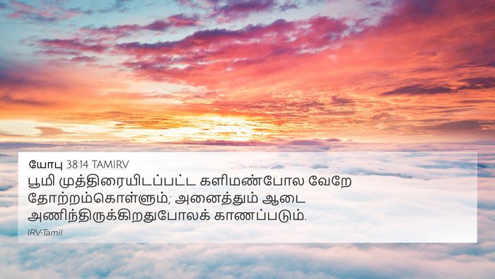 யோபு 38:14 TAMIRV 4K Wallpaper - பூமி - 4K Wallpaper Bible Verse