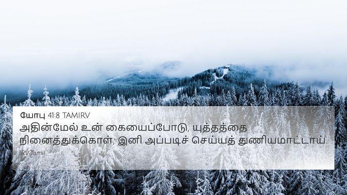 யோபு 41:8 TAMIRV 4K Wallpaper - அதின்மேல் உன் - 4K Wallpaper Bible Verse