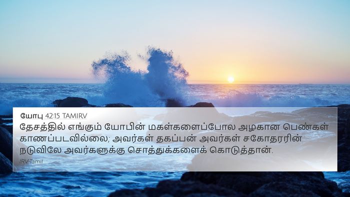 யோபு 42:15 TAMIRV Bible Verse Image