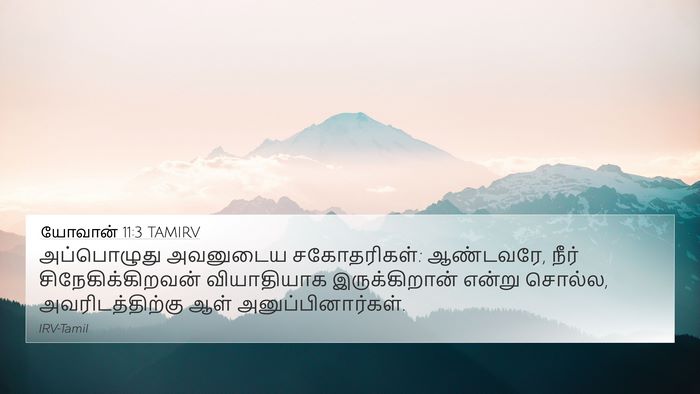 யோவான் 11:3 TAMIRV Bible Verse Image
