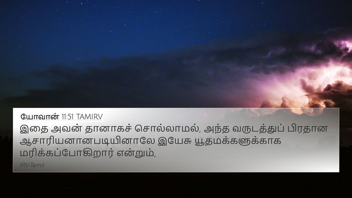 யோவான் 11:51 TAMIRV Bible Verse Image