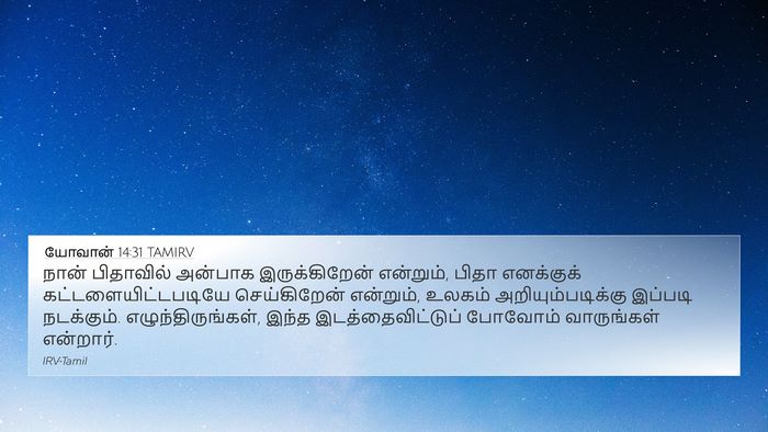 யோவான் 14:31 TAMIRV Bible Verse Image