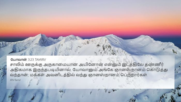 யோவான் 3:23 TAMIRV Bible Verse Image