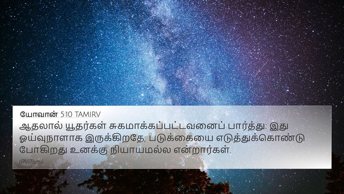 யோவான் 5:10 TAMIRV Bible Verse Image