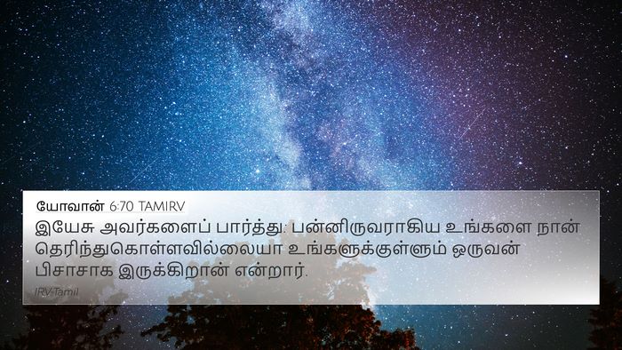 யோவான் 6:70 TAMIRV Bible Verse Image