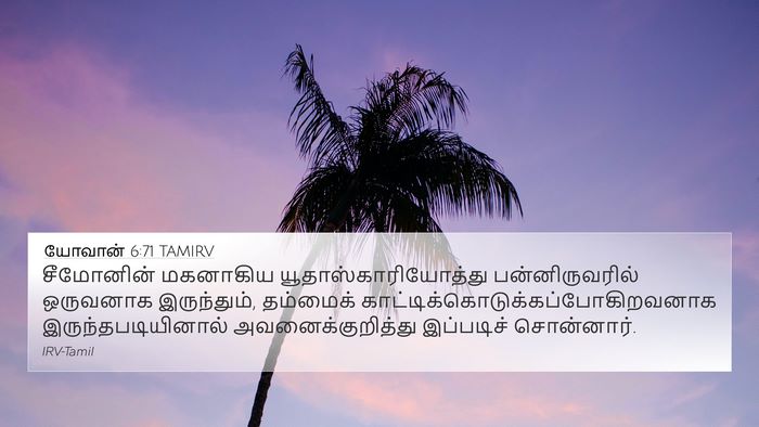 யோவான் 6:71 TAMIRV Bible Verse Image