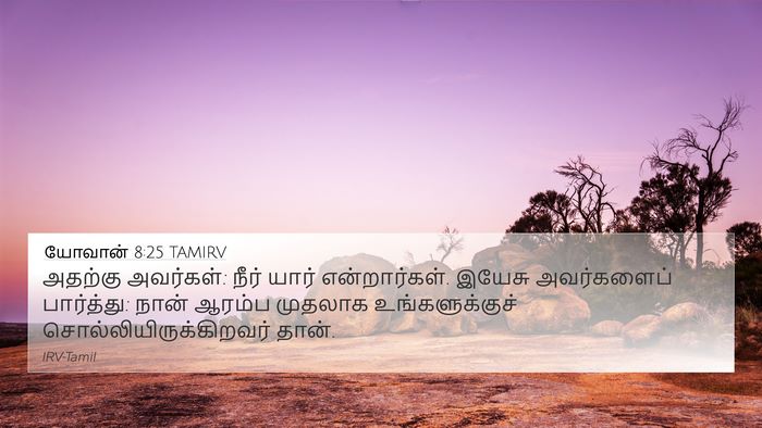 யோவான் 8:25 TAMIRV 4K Wallpaper - அதற்கு அவர்கள்: - 4K Wallpaper Bible Verse