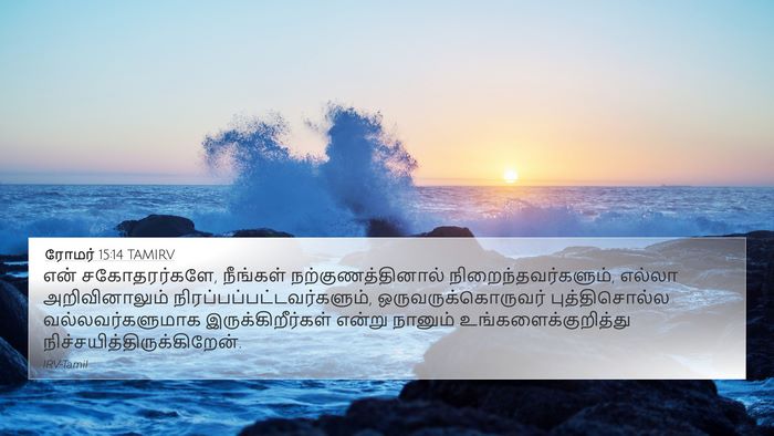 ரோமர் 15:14 TAMIRV Bible Verse Image