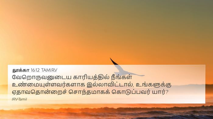லூக்கா 16:12 TAMIRV Bible Verse Image