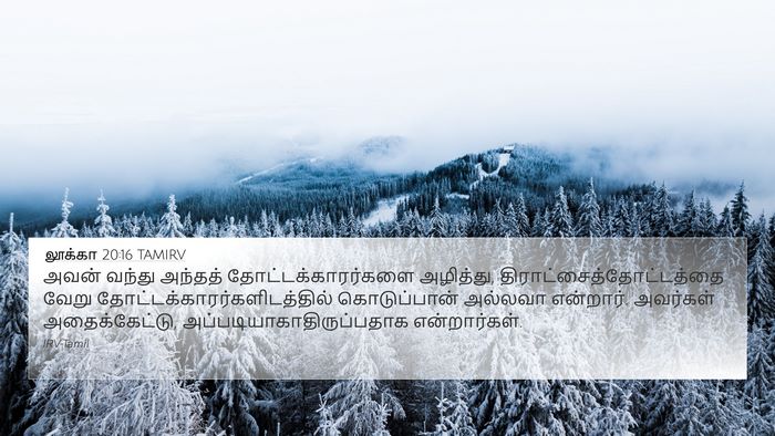 லூக்கா 20:16 TAMIRV 4K Wallpaper - அவன் வந்து அந்தத் - 4K Wallpaper Bible Verse