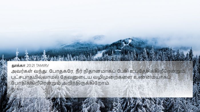 லூக்கா 20:21 TAMIRV 4K Wallpaper - அவர்கள் வந்து: - 4K Wallpaper Bible Verse