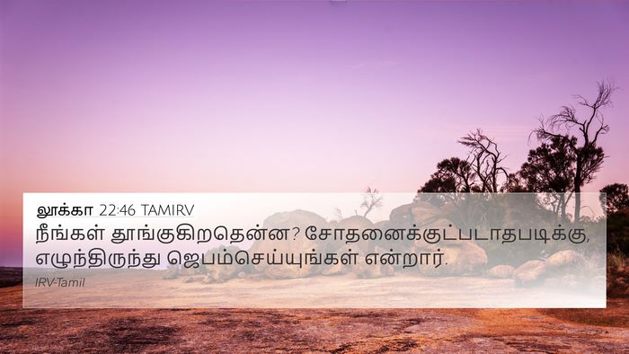 லூக்கா 22:46 TAMIRV Bible Verse Image
