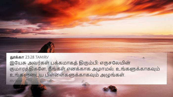 லூக்கா 23:28 TAMIRV 4K Wallpaper - இயேசு அவர்கள் - 4K Wallpaper Bible Verse