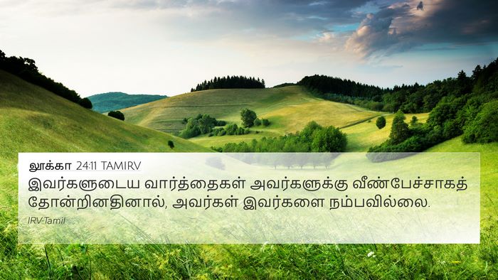 லூக்கா 24:11 TAMIRV 4K Wallpaper - இவர்களுடைய - 4K Wallpaper Bible Verse