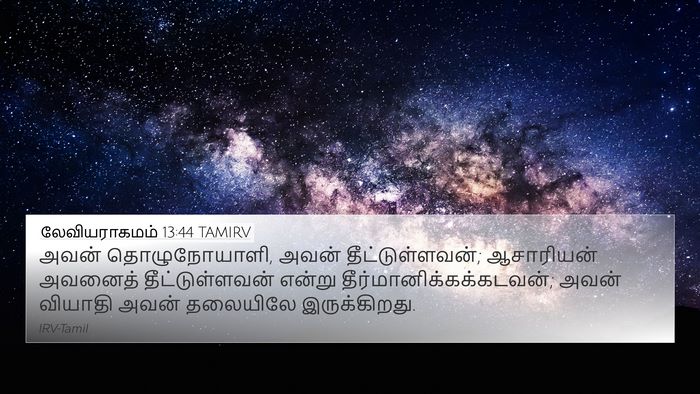 லேவியராகமம் 13:44 TAMIRV Bible Verse Image