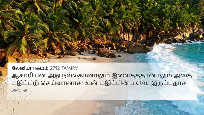 லேவியராகமம் 27:12 TAMIRV 4K Wallpaper - ஆசாரியன் அது - 4K Wallpaper Bible Verse