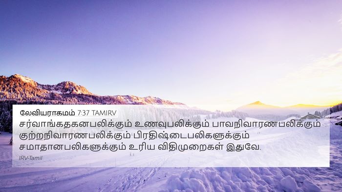 லேவியராகமம் 7:37 TAMIRV Bible Verse Image