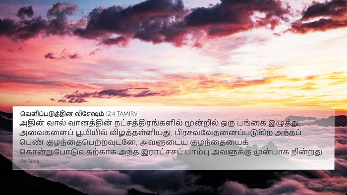 வெளிப்படுத்தின விசேஷம் 12:4 TAMIRV Bible Verse Image