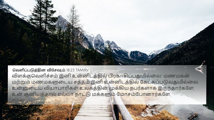 வெளிப்படுத்தின விசேஷம் 18:23 TAMIRV Bible Verse Image