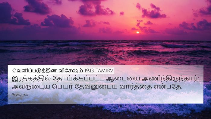 வெளிப்படுத்தின விசேஷம் 19:13 TAMIRV Bible Verse Image