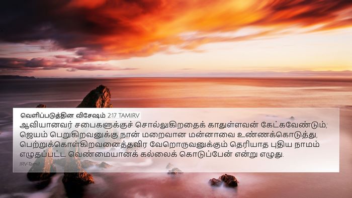 வெளிப்படுத்தின விசேஷம் 2:17 TAMIRV Bible Verse Image