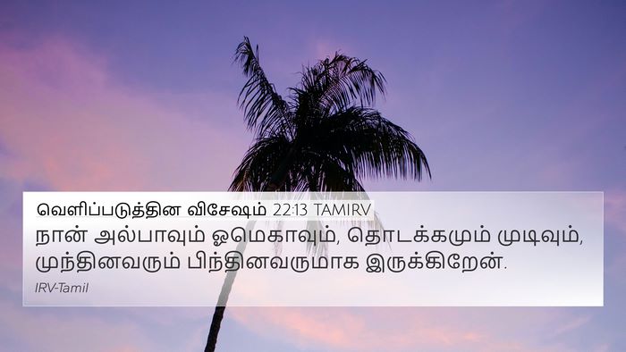 வெளிப்படுத்தின விசேஷம் 22:13 TAMIRV Bible Verse Image