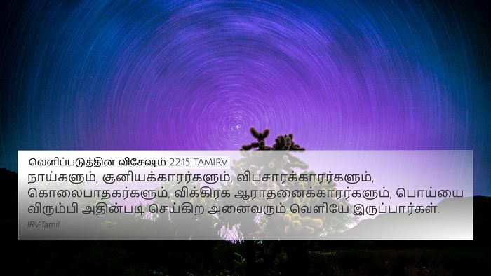 வெளிப்படுத்தின விசேஷம் 22:15 TAMIRV Bible Verse Image