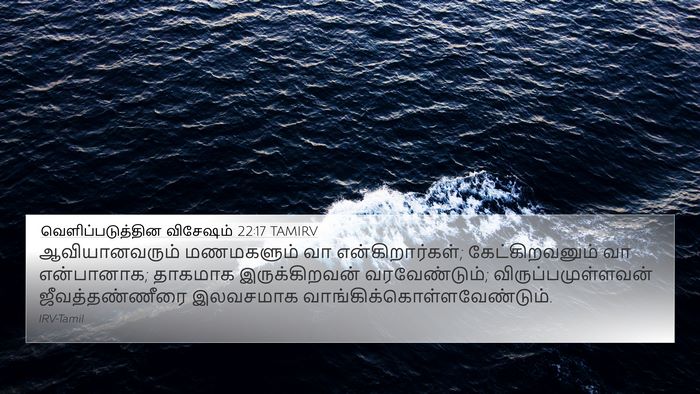 வெளிப்படுத்தின விசேஷம் 22:17 TAMIRV Bible Verse Image