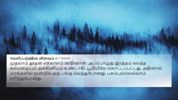 வெளிப்படுத்தின விசேஷம் 8:7 TAMIRV Bible Verse Image