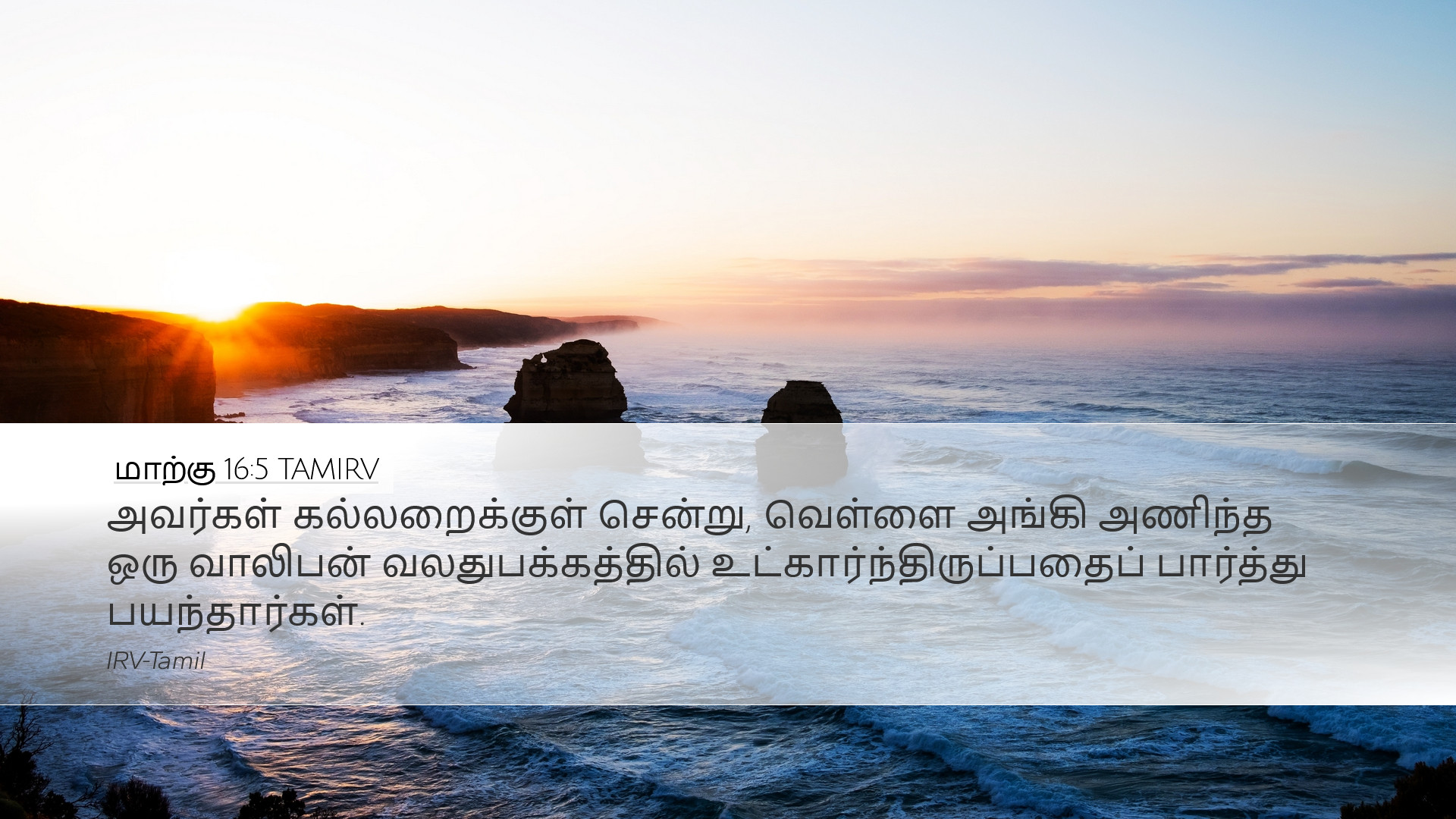 மாற்கு 16:5 TAMIRV Desktop Wallpaper - அவர்கள்