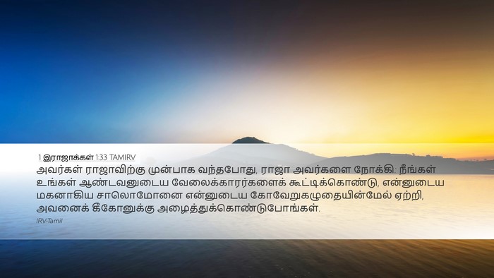 1 இராஜாக்கள் 1:33 TAMIRV Bible Verse Image