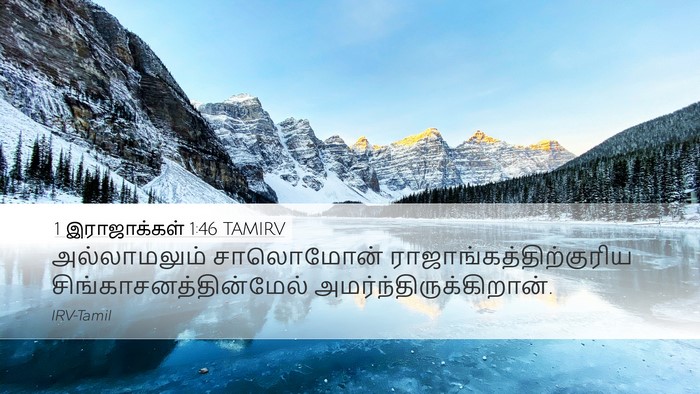1 இராஜாக்கள் 1:46 TAMIRV Bible Verse Image