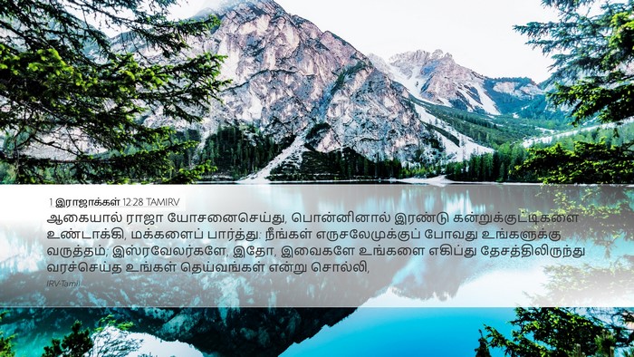 1 இராஜாக்கள் 12:28 TAMIRV Bible Verse Image