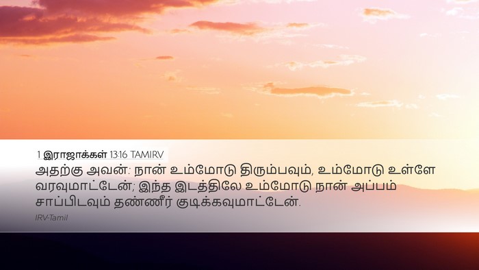 1 இராஜாக்கள் 13:16 TAMIRV Bible Verse Image