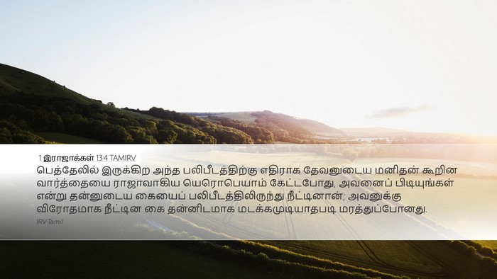 1 இராஜாக்கள் 13:4 TAMIRV Bible Verse Image