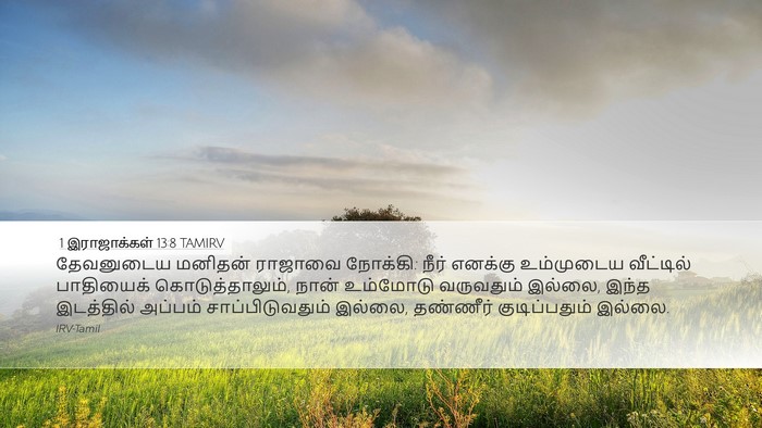 1 இராஜாக்கள் 13:8 TAMIRV Bible Verse Image