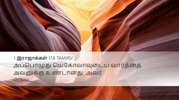 1 இராஜாக்கள் 17:8 TAMIRV Desktop Wallpaper - அப்பொழுது - Desktop Bible Verse Wallpaper
