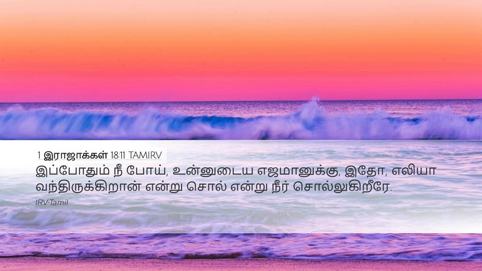 1 இராஜாக்கள் 18:11 TAMIRV Desktop Wallpaper - இப்போதும் நீ போய், - Desktop Bible Verse Wallpaper