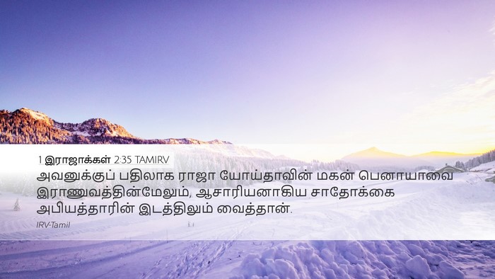 1 இராஜாக்கள் 2:35 TAMIRV Bible Verse Image