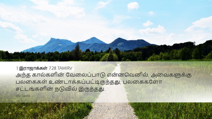1 இராஜாக்கள் 7:28 TAMIRV Desktop Wallpaper - அந்த கால்களின் - Desktop Bible Verse Wallpaper
