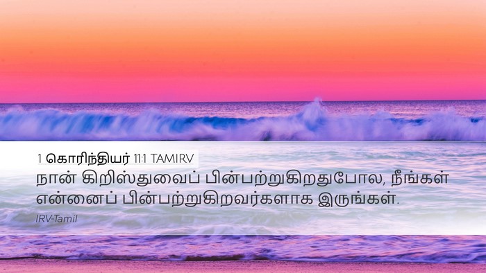 1 கொரிந்தியர் 11:1 TAMIRV Bible Verse Image