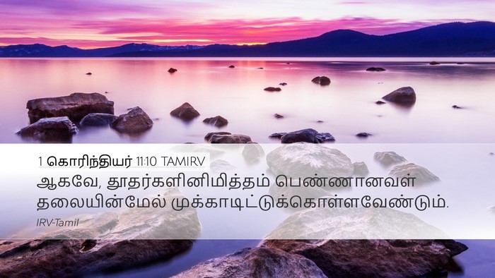 1 கொரிந்தியர் 11:10 TAMIRV Desktop Wallpaper - ஆகவே, - Desktop Bible Verse Wallpaper