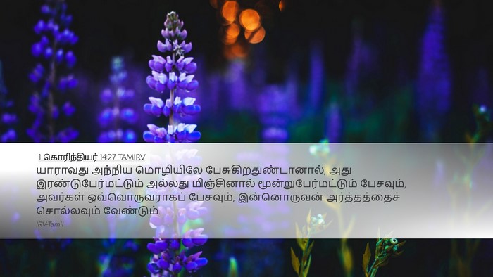 1 கொரிந்தியர் 14:27 TAMIRV Bible Verse Image