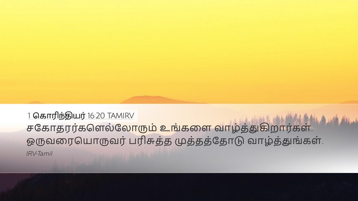 1 கொரிந்தியர் 16:20 TAMIRV Bible Verse Image