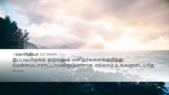 1 கொரிந்தியர் 3:21 TAMIRV Bible Verse Image