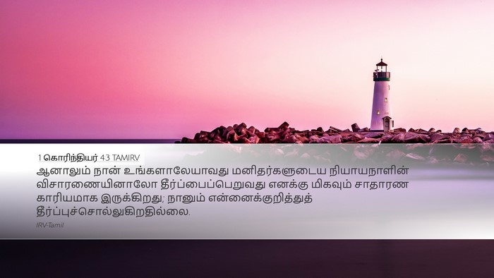 1 கொரிந்தியர் 4:3 TAMIRV Bible Verse Image